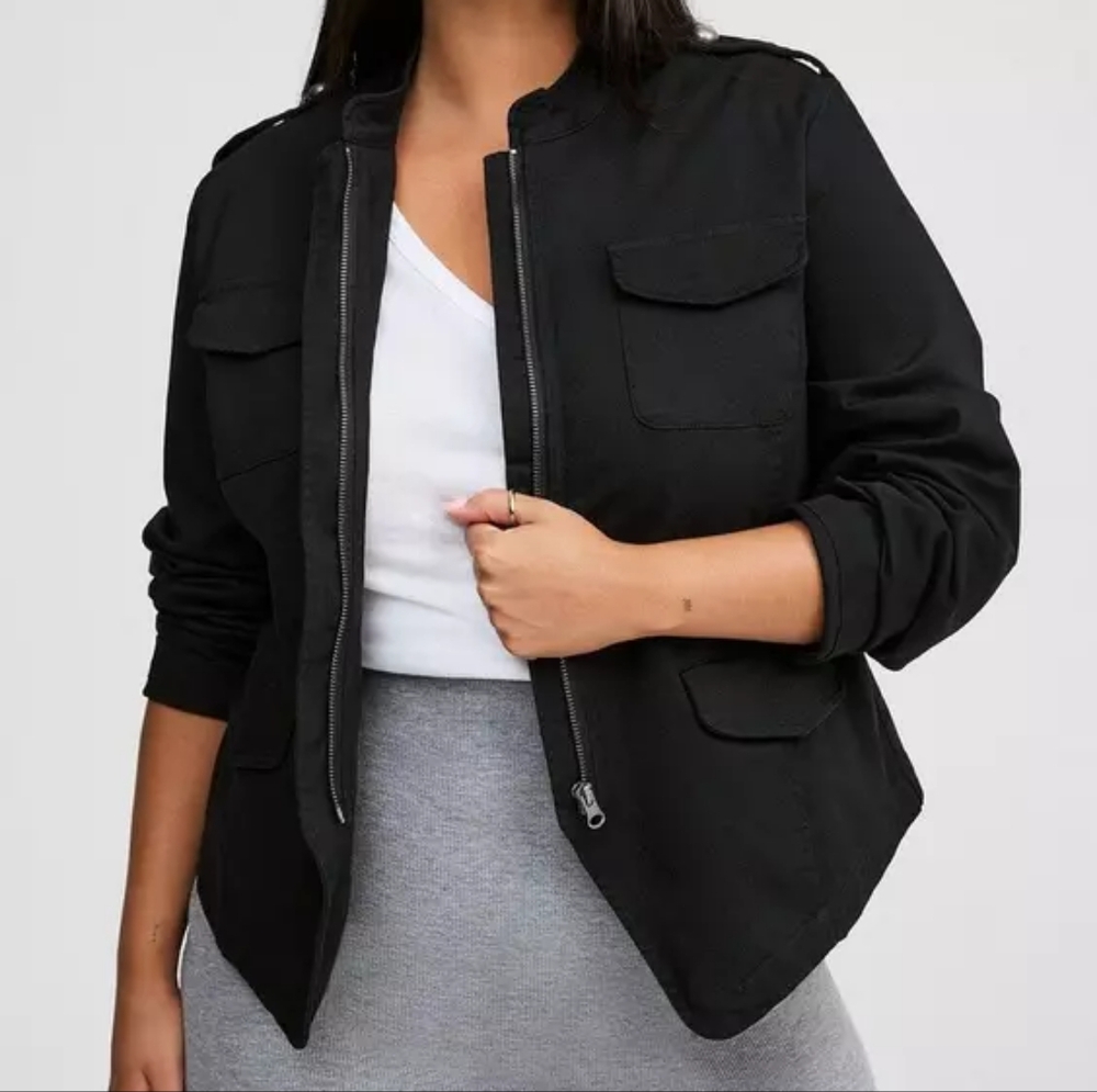 Torrid Stretch Twill Army Blazer‎ Women's Size 2